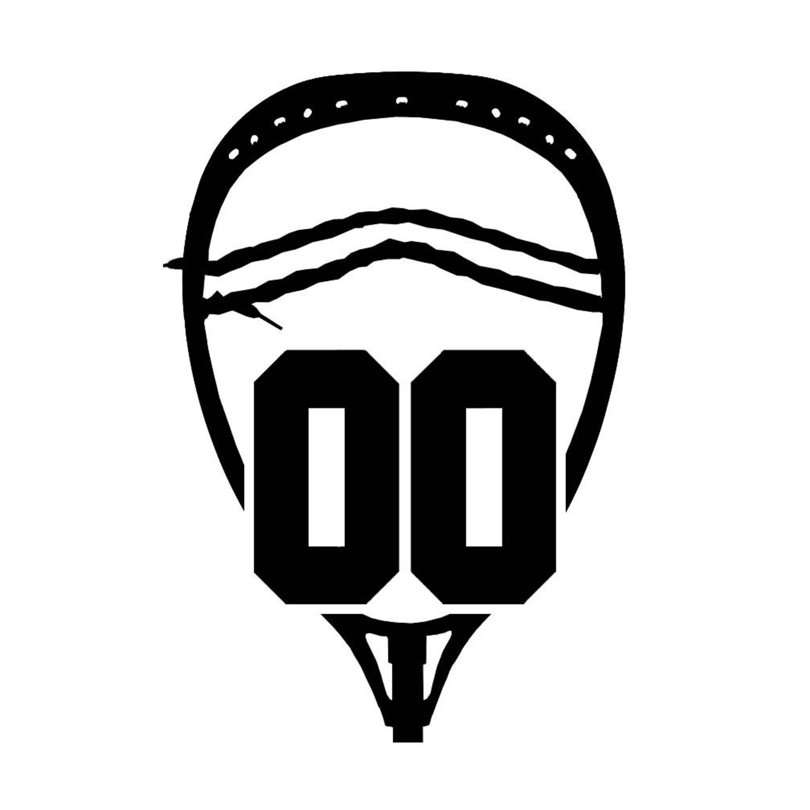 Lacrosse and Goalie Stick Decal Etsy