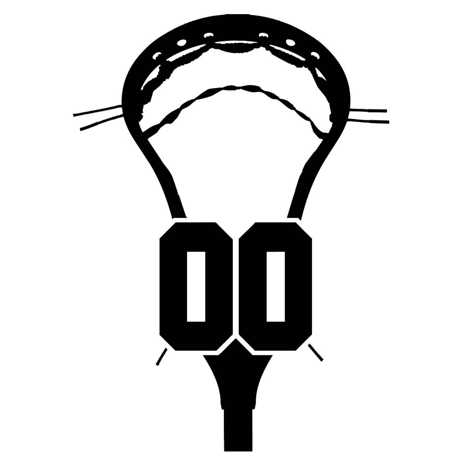 Lacrosse and Goalie Stick Decal Etsy