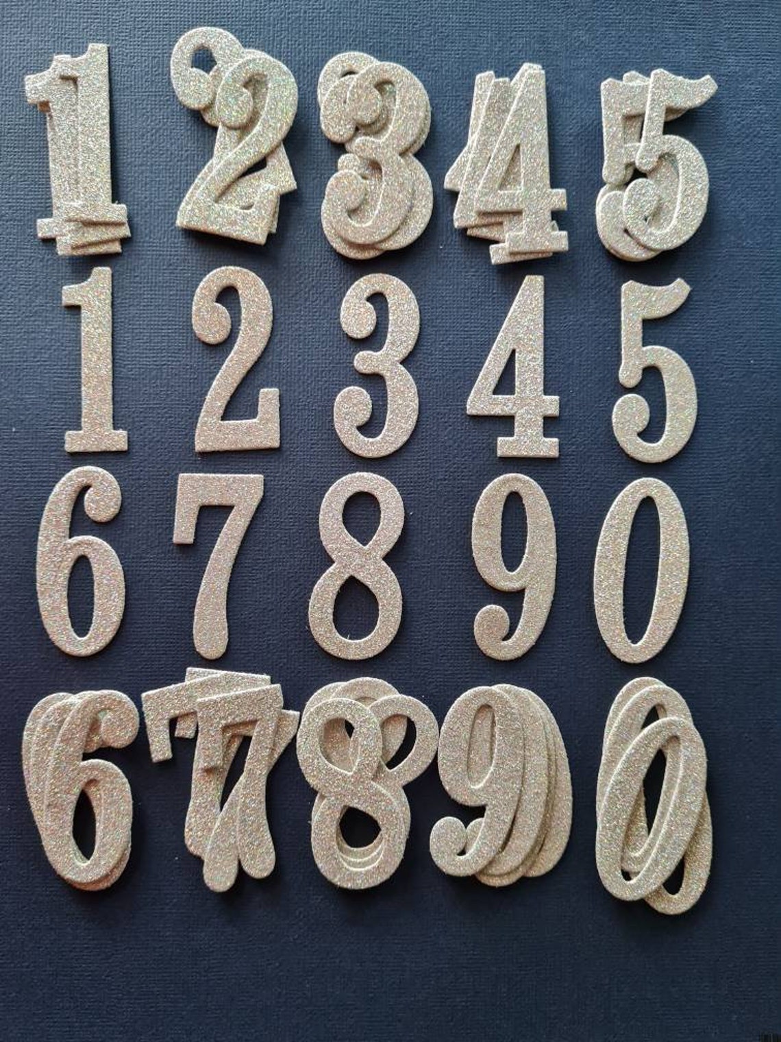 50 Numbers Paper Cut Outs for Scrapbooking Journaling Card | Etsy