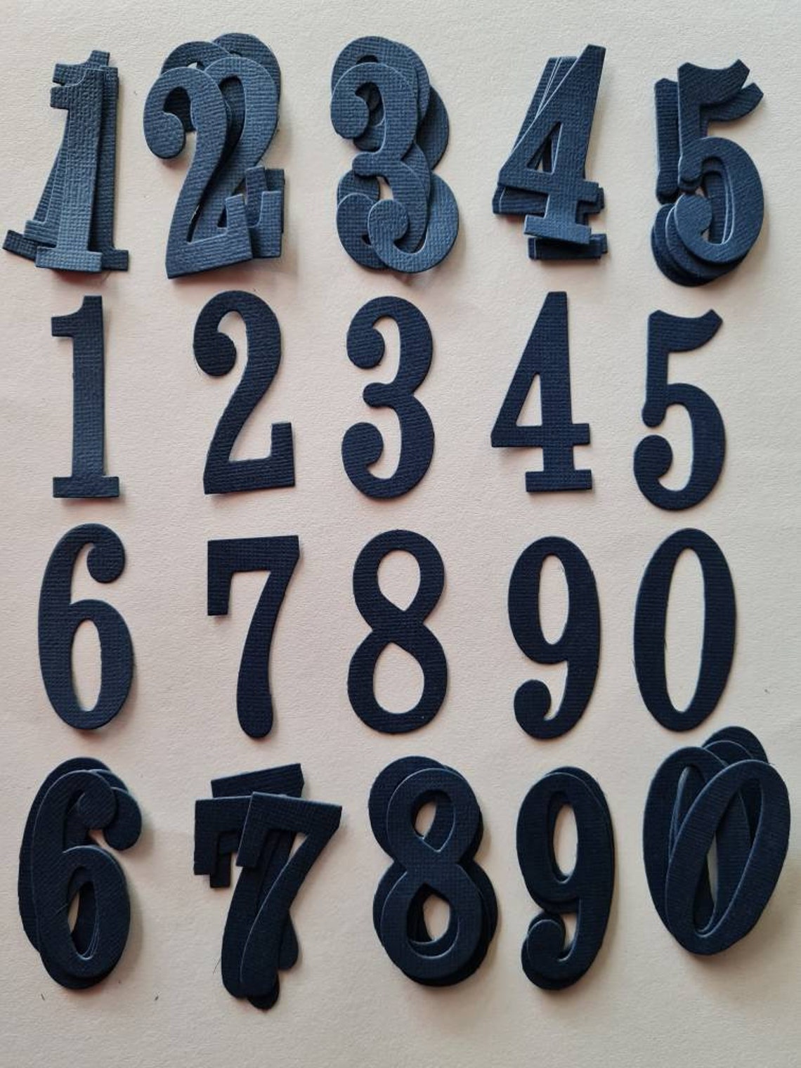50 Numbers Paper Cut Outs for Scrapbooking Journaling Card | Etsy