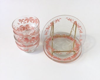 Japanese vintage cup and saucer {set of 4}