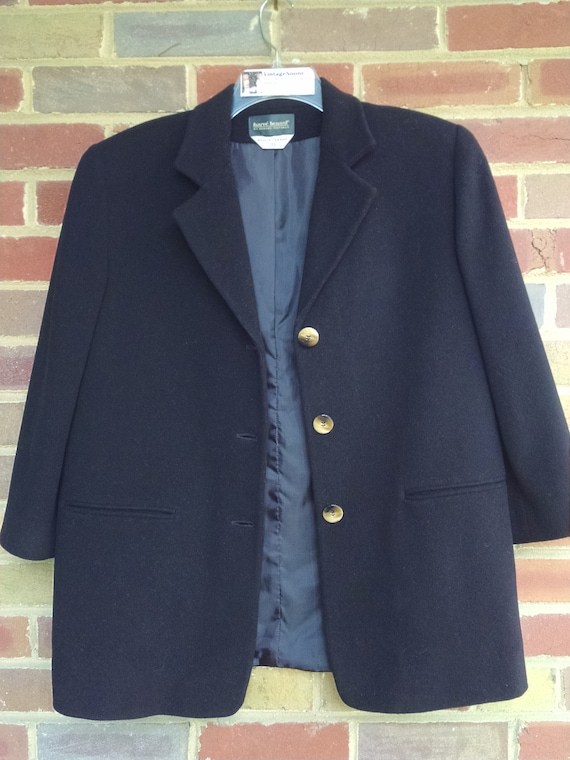 Elegant Black Wool Ladies' Short Jacket
