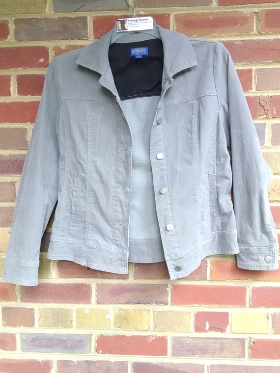 Nice Casual Light Grey Womens Corduroy Jacket