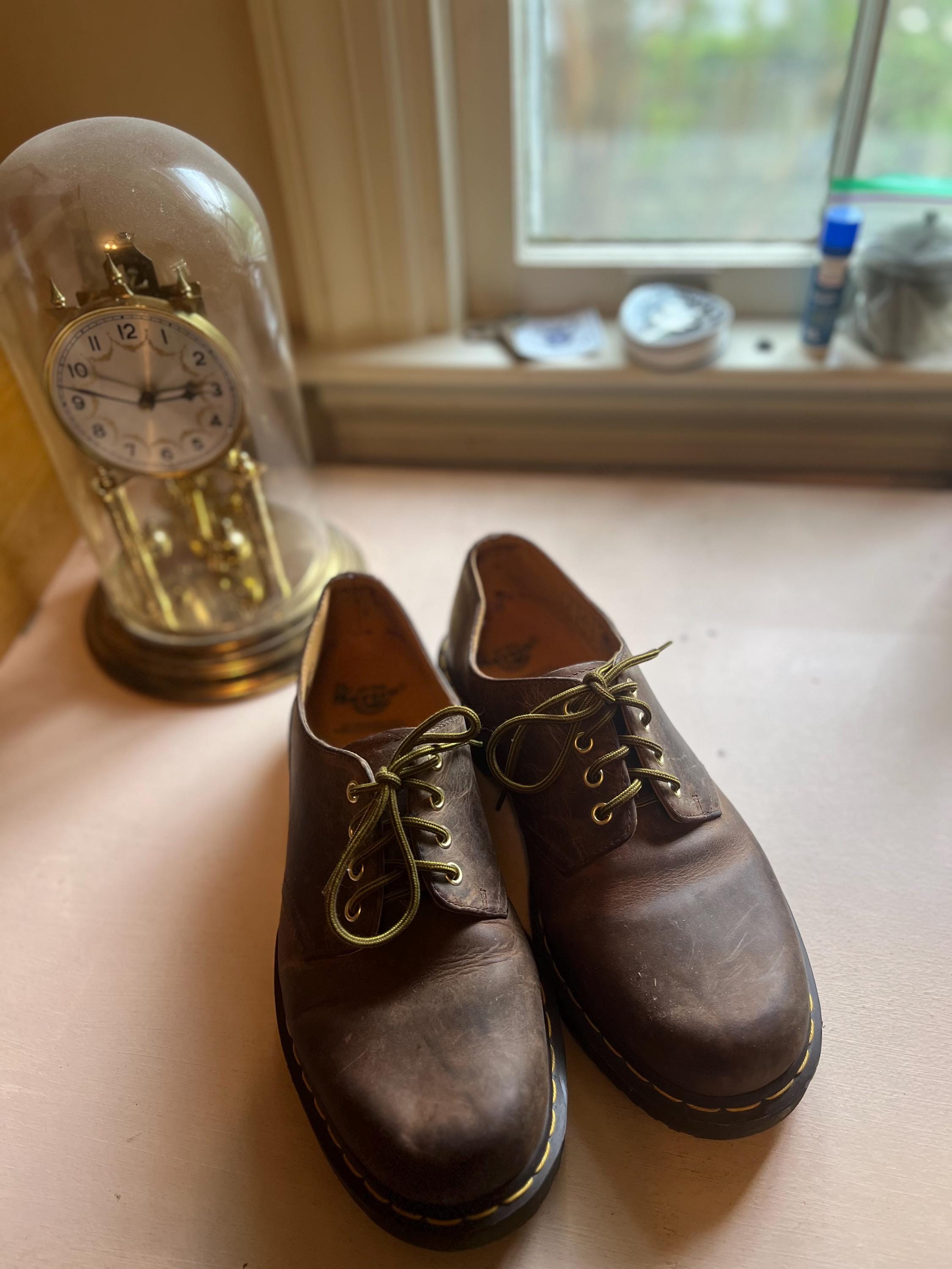 靴 Dr.Martens wing tip brown vintage Vintage Dr. Martens 3989/59 Brown Brogue Wingtip Shoes Size