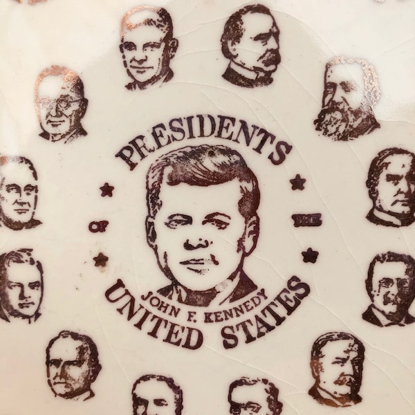 John F Kennedy Presidents Gold Print Plate