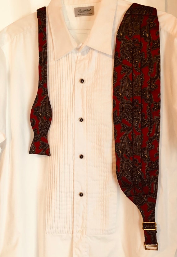 Vintage Paisley Bow Tie and Cummerbund Set Gem