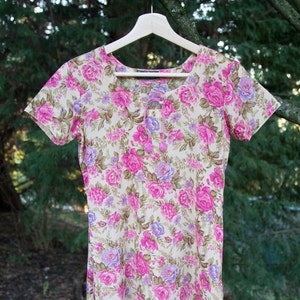 Sale! 30% OFF- VINTAGE 1990&#39;s Floral Sheer Dress
