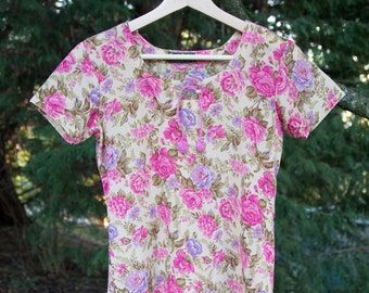 Sale! 30% OFF- VINTAGE 1990's Floral Sheer Dress