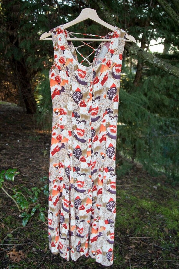 Sale! 30% OFF- VINTAGE 1990's Floral Tied Dress