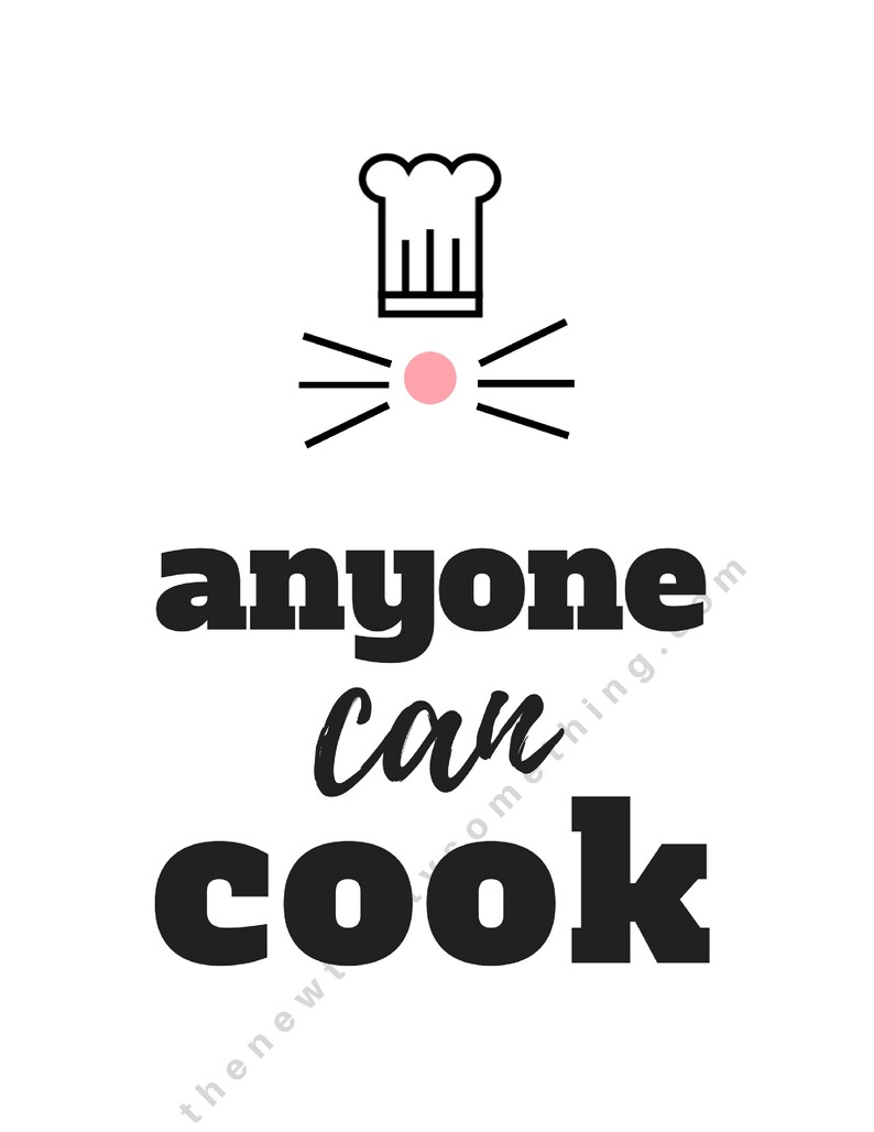Ratatouille Anyone Can Cook Quote Digital Print Instant Etsy