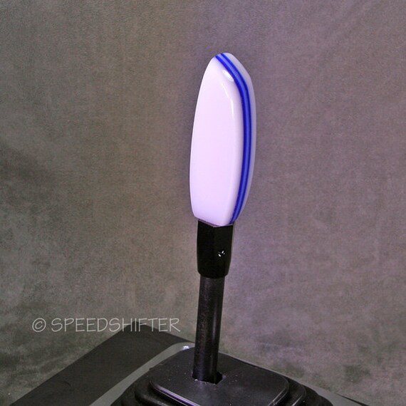 SHIFT KNOB, Universal Fit, Tall Blue and White, for your Hot Rod, Rat Rod, Cool Ride, Sports Car, Fast Car, Slow Car