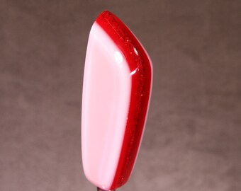 Red Metal Flake Shift Knob, White Acrylic Hot Rod Shifter