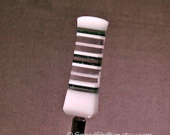 Green and White, SHIFT KNOB  Metallic, Metal Flake, For your Hot Rod, Rat Rod, Cool Ride, Sports Car, Fast Car