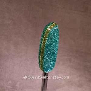 Mint Green and Gold, SHIFT KNOB  Metallic, Metal Flake, For your Hot Rod, Rat Rod, Cool Ride, Sports Car, Fast Car