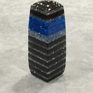 Blue, Silver, Smokey SHIFT KNOB, Can Be Universal Fit.  With layers of clear.  For your Hot Rod, Rat Rod, Cool Ride, Sports Car, Fast Car