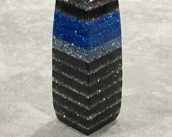 Blue, Silver, Smokey SHIFT KNOB, Can Be Universal Fit.  With layers of clear.  For your Hot Rod, Rat Rod, Cool Ride, Sports Car, Fast Car