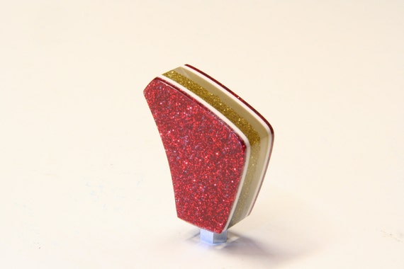 Metallic Red and Gold SHIFT KNOB For Your Hot Rod or Rat Rod, Metalflake Colors, To Fit any Shifter