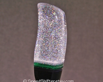 HOLOGRAPHIC with Green and Black. SHIFT KNOB, Specific Thread or Universal Fit.  For your Hot Rod, Rat Rod, Cool Ride, Sports Car, Fast C