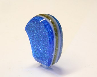 Manopla de câmbio em metal azul dourado: Manopla de câmbio personalizada para Hot Rod