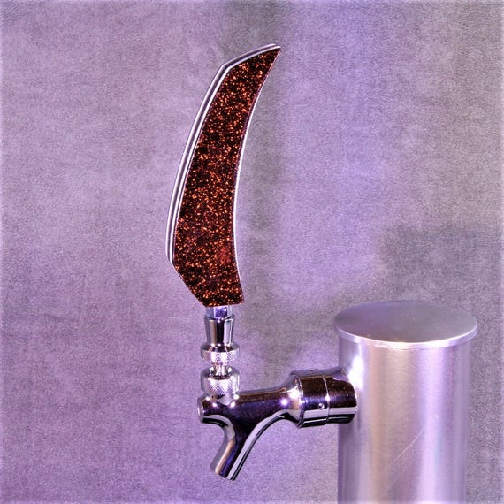 BEER TAP HANDLE Metal Flake, Your Choice of Colors, Beer Keg, Tap Handle, Beer Tap Knob