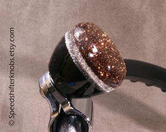 BRODY KNOB, Brown Metalflake, Spinner Knob, Necker Knob, Custom Made in Any Color Combination