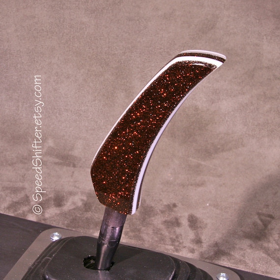 Metal Flake Brown SHIFT KNOB, With Layers of White and Clear.  For your Hot Rod, Rat Rod, Cool Ride, Sports Car, Fast Car