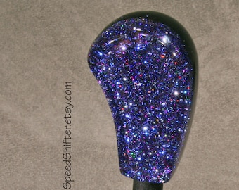 Midnight Blue, SHIFT KNOB  Metallic, Purple and Silver Metal Flake, For your Hot Rod, Rat Rod, Cool Ride, Sports Car, Fast Car