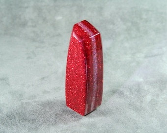 Große rote Metallflocke und klarer SHIFT KNOB für Ihr Hot Rod oder Rat Rod