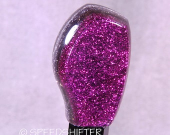 Burgundy Metal Flake Shift Knob: Universal Fit, Handmade Acrylic