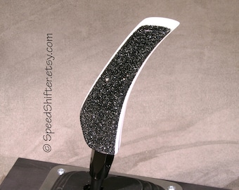 BLACK Metal Flake SHIFT KNOB, With Layers of White and Clear.  For your Hot Rod, Rat Rod, Cool Ride, Sports Car, Fast Car