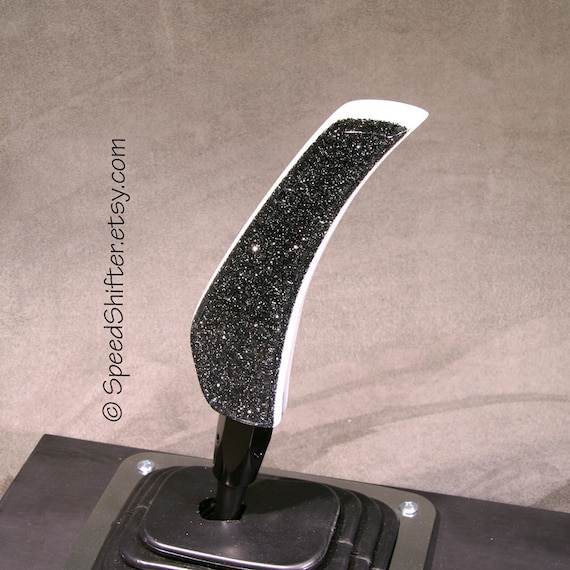 BLACK Metal Flake SHIFT KNOB, With Layers of White and Clear.  For your Hot Rod, Rat Rod, Cool Ride, Sports Car, Fast Car