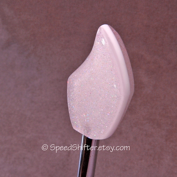 Holographic White Metal Flake SHIFT KNOB.  For your Hot Rod, Rat Rod, Cool Ride, Sports Car, Fast Car