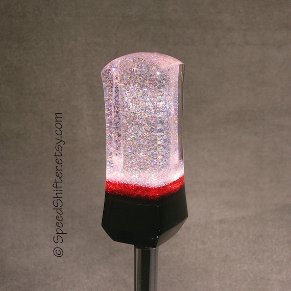 HOLOGRAPHIC with Red and Black. SHIFT KNOB, Specific Thread or Universal Fit.  For your Hot Rod, Rat Rod, Cool Ride, Sports Car, Fast C