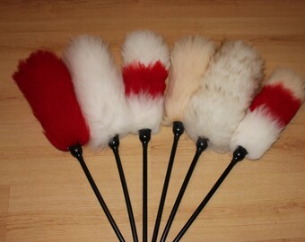 One Lambswool duster 60cm plastic handle 25cm large wool head - top New Zeraland export wool