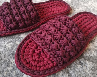 Handmade crochet slippers - knit slippers - perfect gift