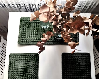 Crochet table mats, Table Placemats, Table Runner, Kitchen Table Decor, Christmas Gift