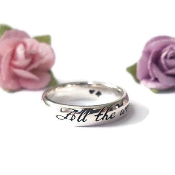 All the World's a Stage Sterling Silver Stack Ring  Actor/Actress Birthday Gift  Drama