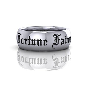 Motivational Quote Jewelry Fortune Favors The Bold John Wick Latin Quote Inspirational Adventure Quote Sterling Silver Birthday Gift