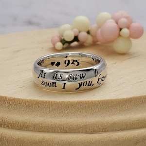 Winnie the Pooh Ring A.A. Milne Quote Pooh Bear Piglet Adventure Inspirational Friendship Quote Ring Sterling Silver Handmade Birthday Gift