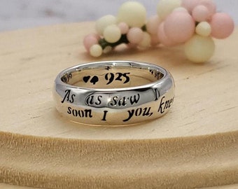 Anello in argento sterling con citazione di Winnie the Pooh: regalo di amicizia di A.A. Milne