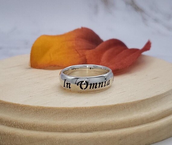 In Omnia Paratus Ring: Sterling Silver Gilmore Girls Quote