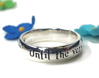 Jusqu’à la toute fin Amour Amitié Moldus Groupe de mariage Livre Bijoux Argent Sterling Fait à la main Anniversaire Cadeau d’anniversaire