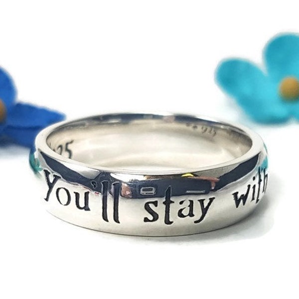 You'll Stay With Me Jewelry Promise Ring After All This Time Book Jewelry Book Jewellery Fandom Jewelry Sterling Silver Handmade