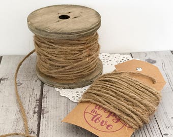 Rustic Brown Twine, Chunky Natural Jute Twine, Party Favors Twine, Gift Tag String, Holiday Twine, Vintage Wedding & Baby Shower Decorating