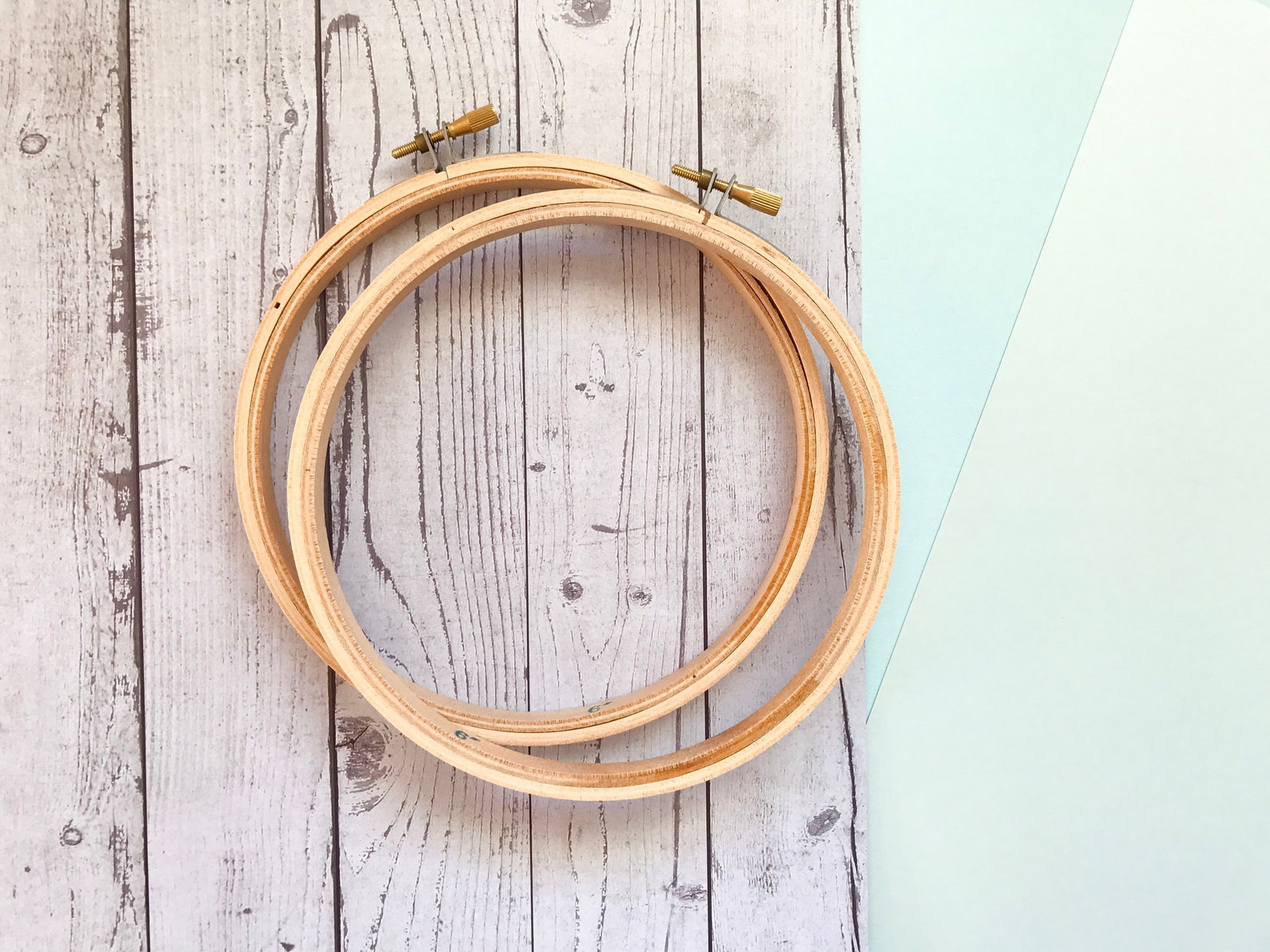 Embroidery Hoop 5 12cm. Wooden Embroidery Hoops. Brass Etsy Australia