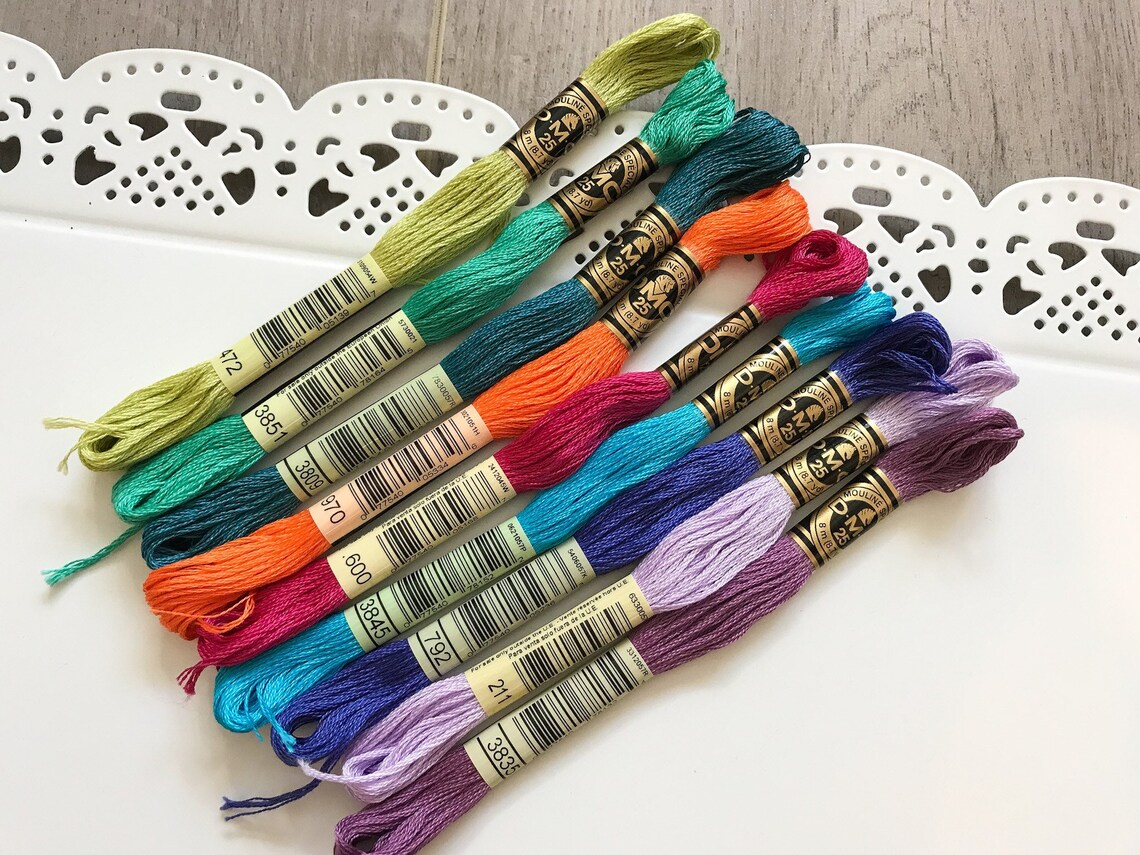 FUNKY THREADS Embroidery Floss Pack/Thread Pack/DMC Floss Hand Etsy