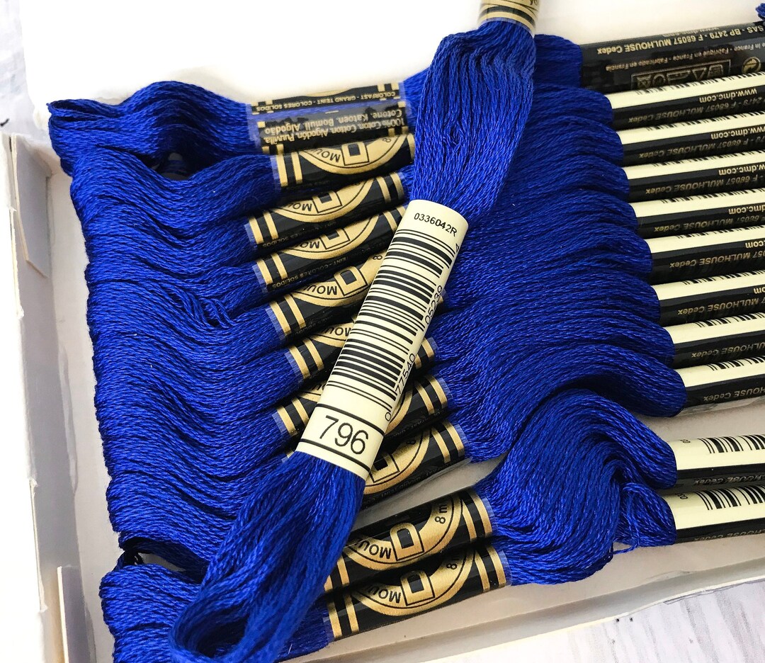 DMC 796 Dark Royal Blue Embroidery Floss. 2 or 3 Skein Pack Etsy