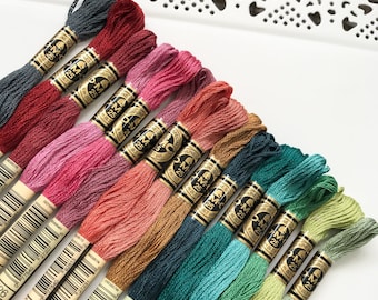 BEAUTIFUL THREADS Embroidery Floss Pack/Curated Thread Pack/DMC Floss Hand Embroidery, Diy Cross Stitch kit, Diy Embroidery kit