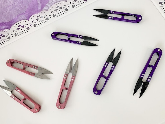 Pink Purple Thread Snips Thread Trimmer, Embroidery Snips, Yarn