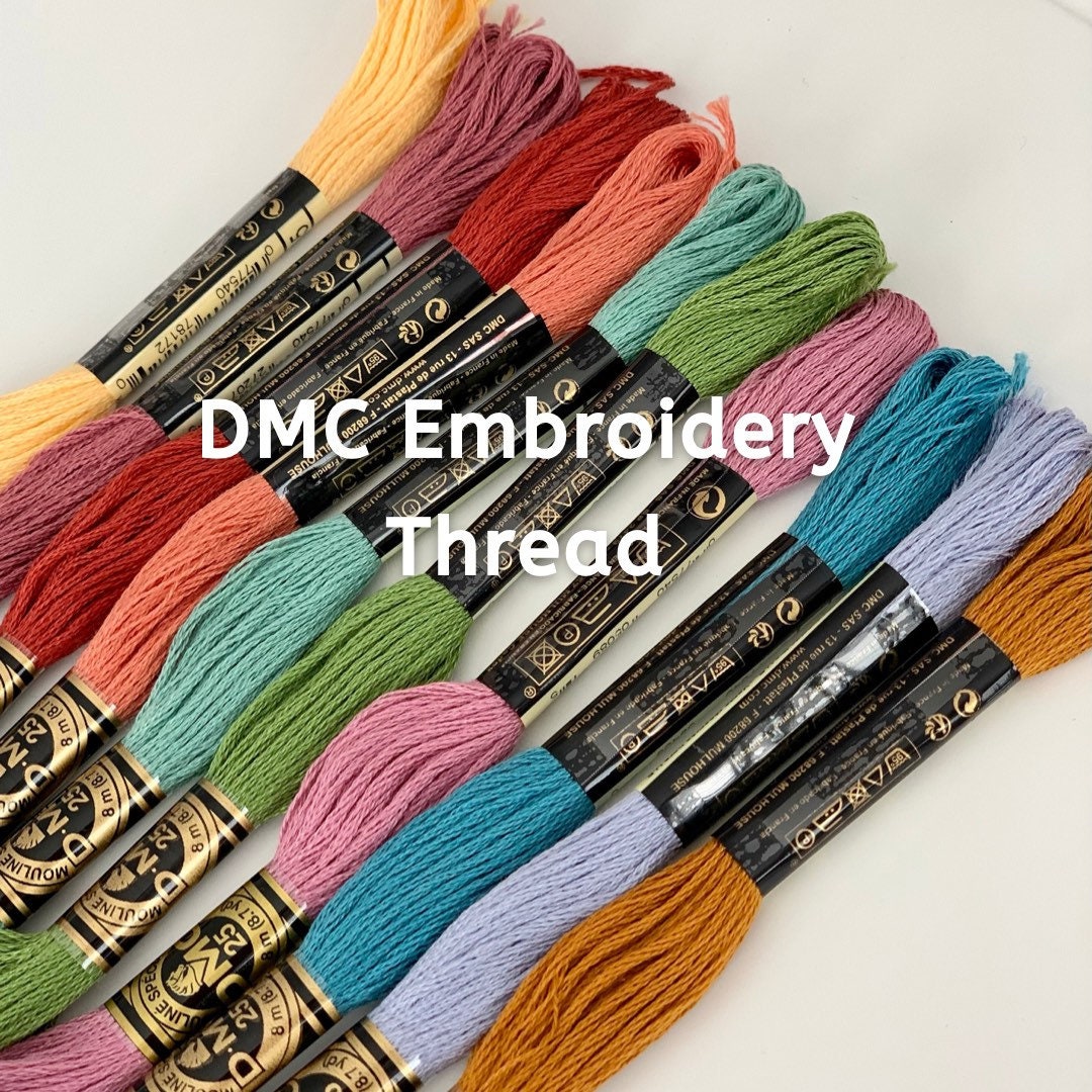 DMC 310 Black Embroidery Floss. 2 or 3 Skein Pack Black Cotton